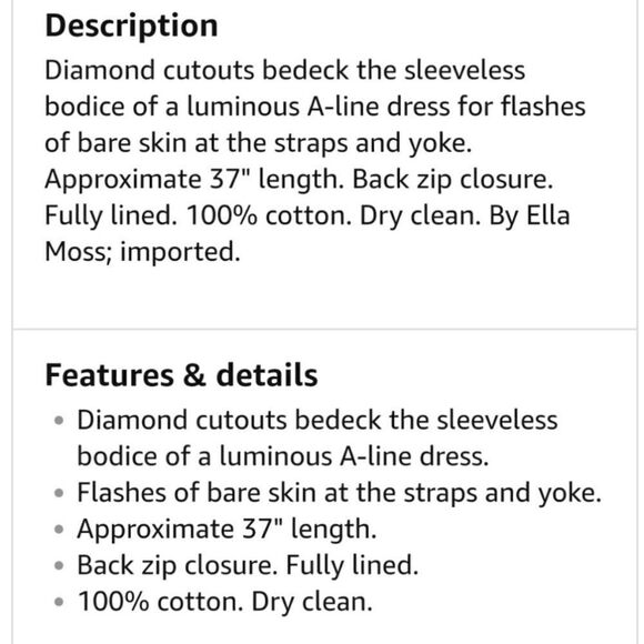 Ella Moss Crochet Fit Flare BoHo Summer Dress Cream Size XS - Picture 2 of 8